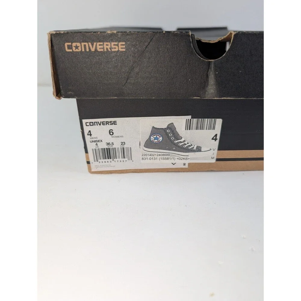 Converse Chuck Taylor All Star Leather High Top Black Men 4 Women 6 - Picture 12 of 13